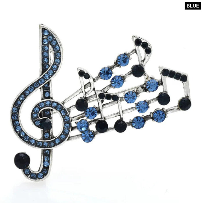 Music Note Brooches 3 Colour Classic Music Lover Pin