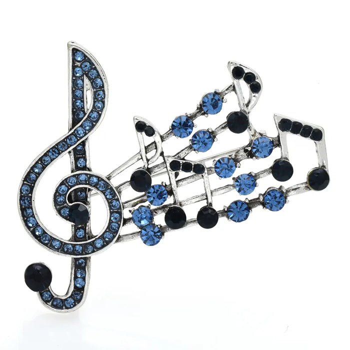 Music Note Brooches 3 Colour Classic Music Lover Pin