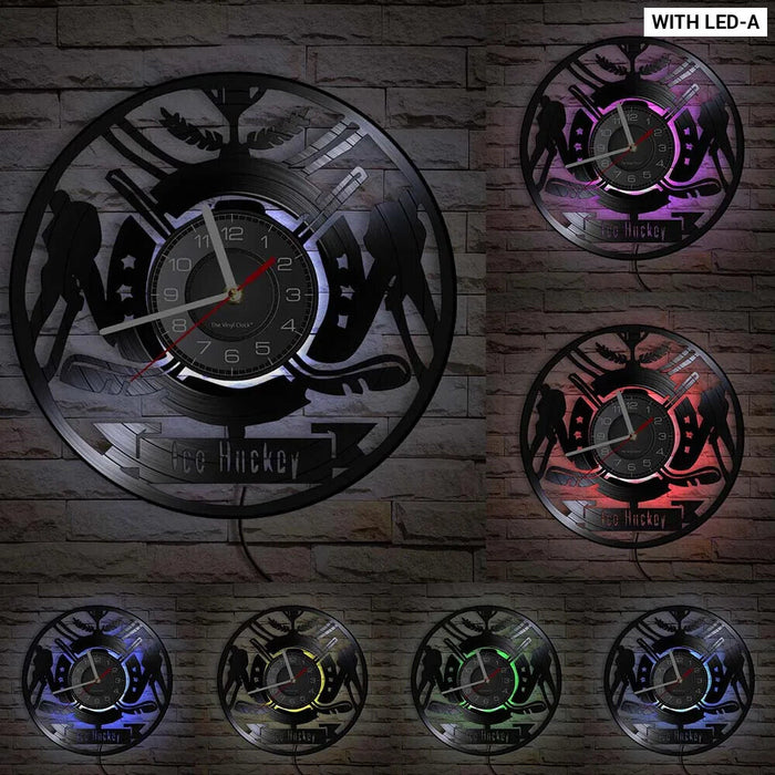 Hockey Wall Clock For Boys Room