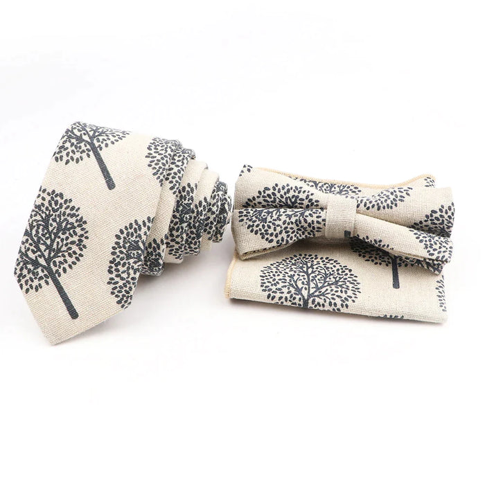 Unisex Linen Ties Set For Weddings And Business