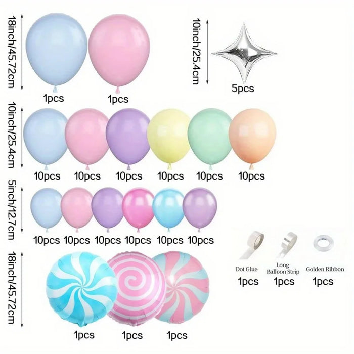 133Pcs Donut Themed Balloon Wreath Arch Kit For Wedding Birthday Parties Anniversary Event Celebration Decoration Supplies