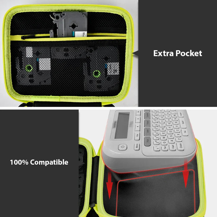 Compact Storage Case For Brother P Touch Ptd220 D210 Label Maker Organize Protect Your Home/Office Labels 50 Characters Or Less