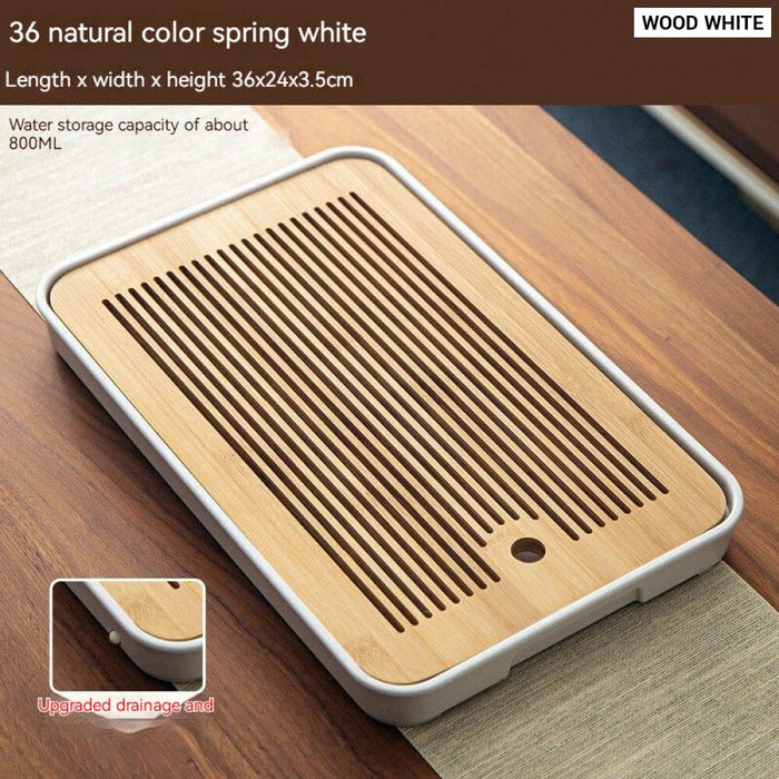 Compact Bamboo Tea Tray For Kung Fu Set