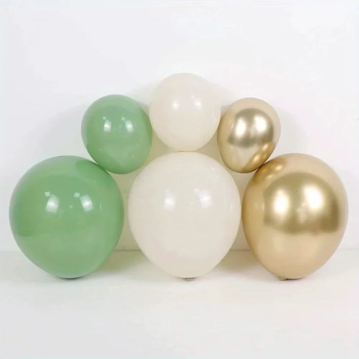 160Pcs Sage Green White Sand Gold Balloon Arch Kit Suitable For Baby Showers Birthdays Engagements Wedding Party Decorations