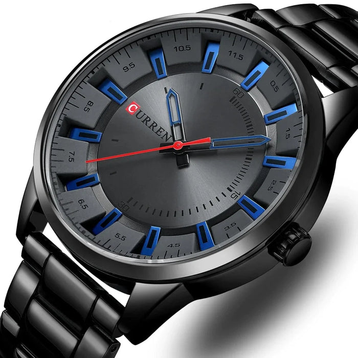 Fashion Style Men Watches Quartz Wristwatches Stainless Steel Band Clock Male