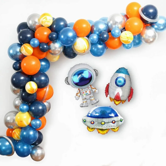 86Pcs Space Themed Aluminum Film Balloon 10" Birthday Decoration Baby Bath Birthday Parties Home Decoration Supplies