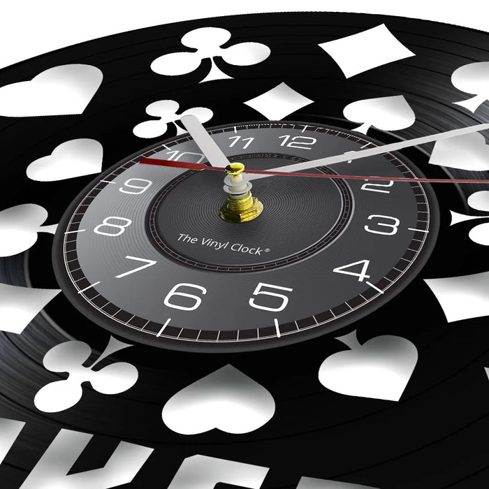 Modern Poker King Rummy Vinyl Record Wall Clock