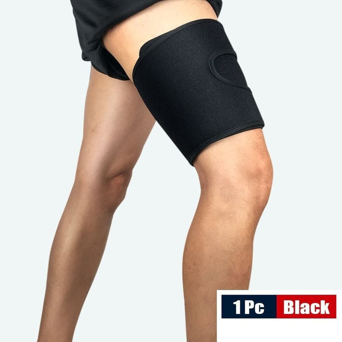 Non-Slip Adjustable Thigh Support Brace With Nylon Button for Sore Hamstring Groin & Quad