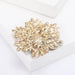 Luxury Women Brooch Sparkling Glass Big Flowers Pin In 6