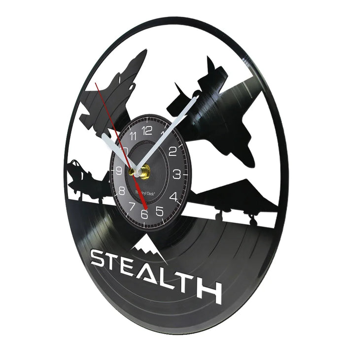 Stealth B2 Bomber Vinyl Record Clock