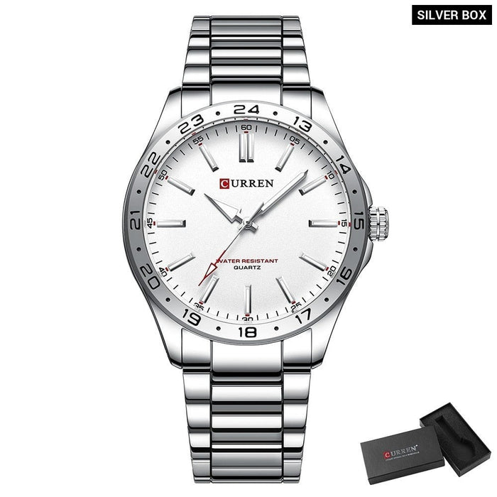 Quartz Classic Business Wristwatch With Luminous Hands