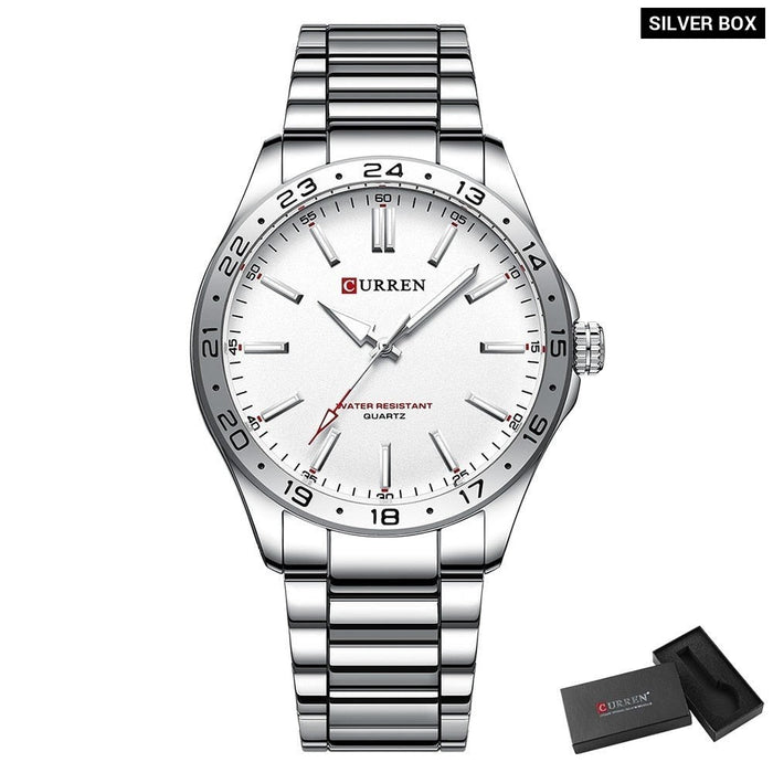 Business Wristwatch Quartz Analog Stainless Steel Bracelet