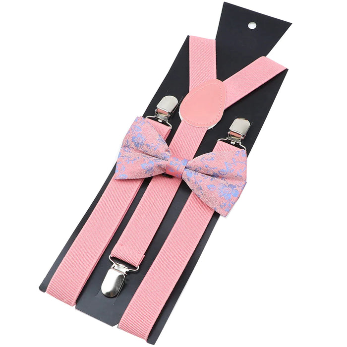 Colourful Suspenders And Bow Tie Set