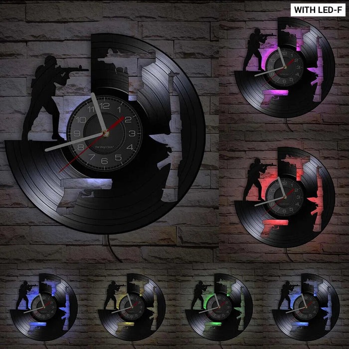 Us Army Soldier Vinyl Record Wall Clock