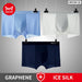 3 Piece Ultra Thin Ice Silk Mens Boxer Shorts