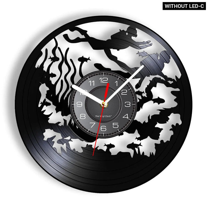 Underwater Scuba Diving Wall Clock