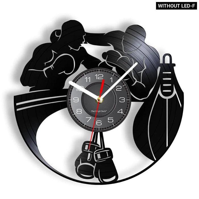 Boxing Gym Vinyl Record Wall Clock