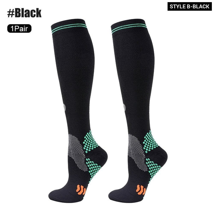 1Pair Calf Circulation Long Sock For Medical Nurse Travel Running Cycling