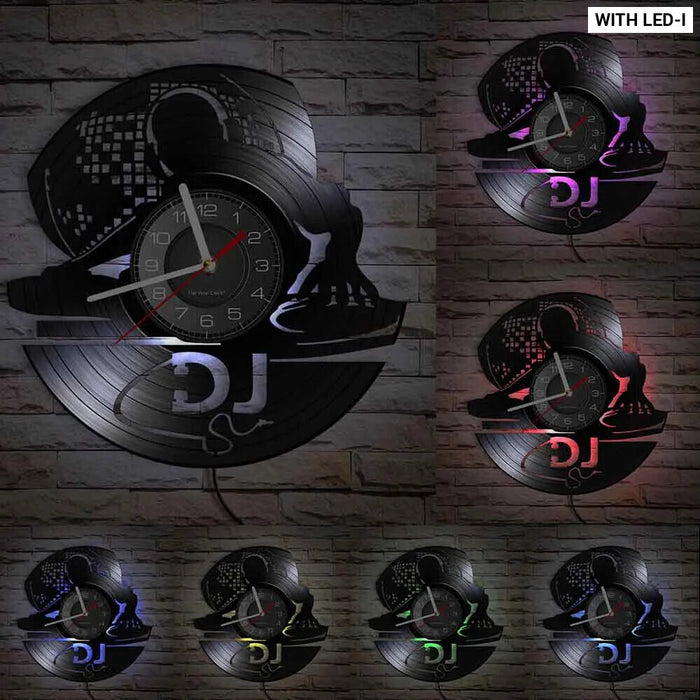 Retro Dj Vinyl Record Wall Clock For Music Lovers