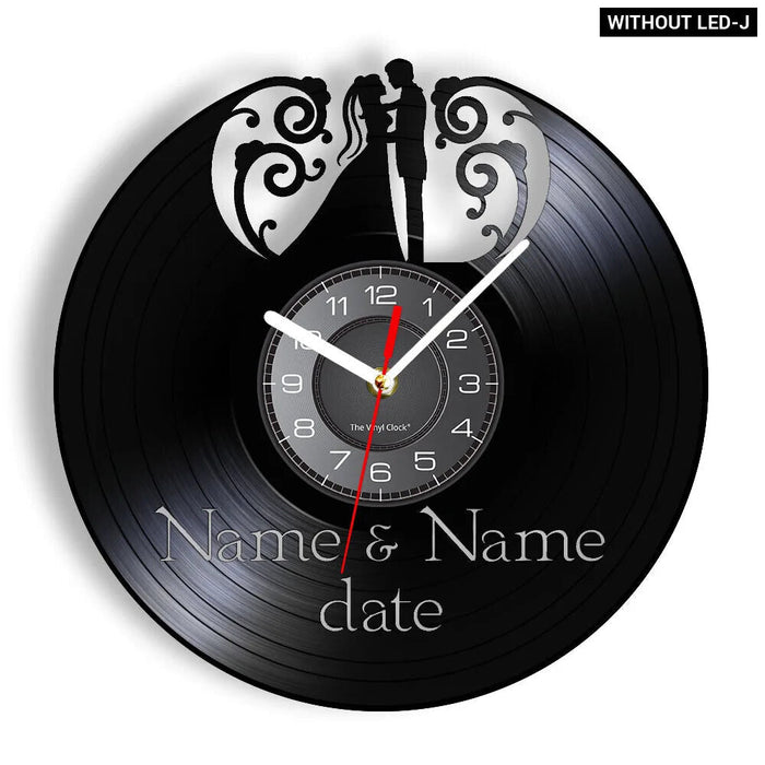 Custom Vinyl Record Wedding Clock