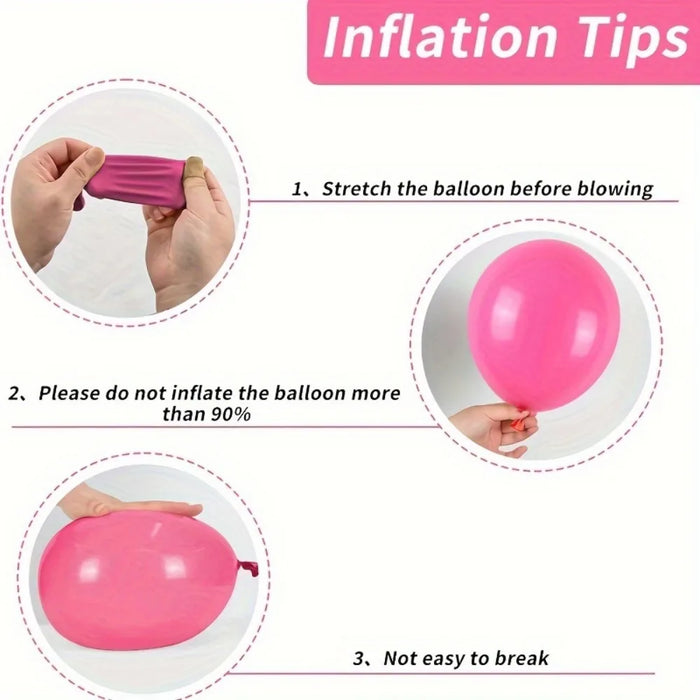 100Pcs Pink Balloon Garland Arch Set Aluminum Film Bow Princess Theme Valentine'S Day Birthday And Ball Decoration