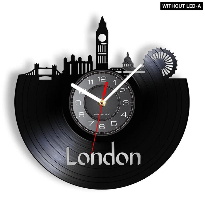 London Vinyl Record Wall Clock