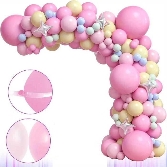 132Pcs Rainbow Unicorn Balloon Arch Wreath Kit Pink Yellow Blue Latex Balloon Colourful Unicorn Aluminum Balloon Summer Party De