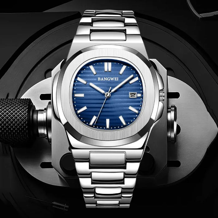 Luxury Men Quartz Wristwatches 30M Waterproof Automatic Date Watch Stainless Steel Sports Chronograph Watch for Men