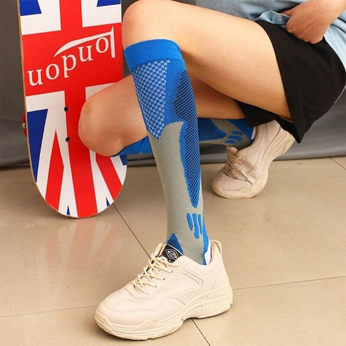 1Pair Calf Circulation Long Sock For Medical Nurse Travel Running Cycling