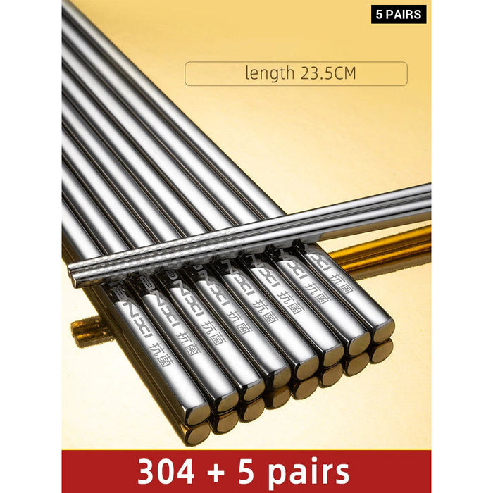 Premium Stainless Steel Chopsticks Set