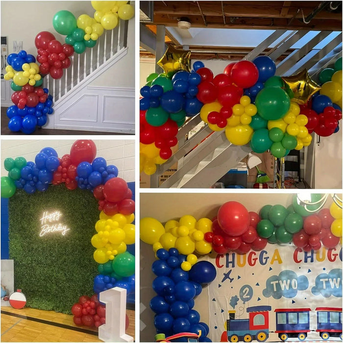 133 Pcs Rainbow Theme Balloon Set Suitable For Birthday Outdoor Park Picnic Anniversary Celebration Graduation Summer Party