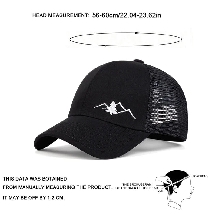 Breathable Mountain Baseball Cap / Hats For Outdoor Wear