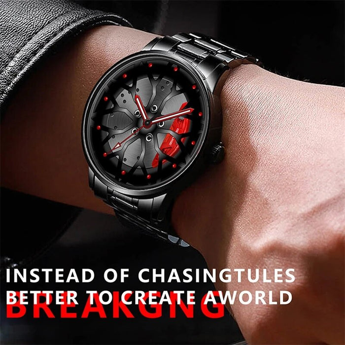 Fashion Mens Car Wheel Watches Luxury Men Sports Waterproof