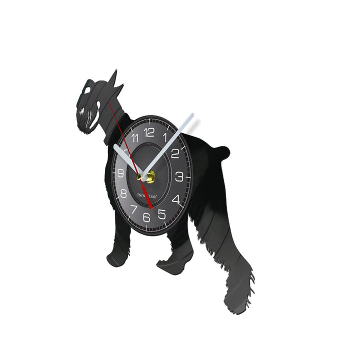 Mini Schnauzer Dog Vinyl Record Wall Clock