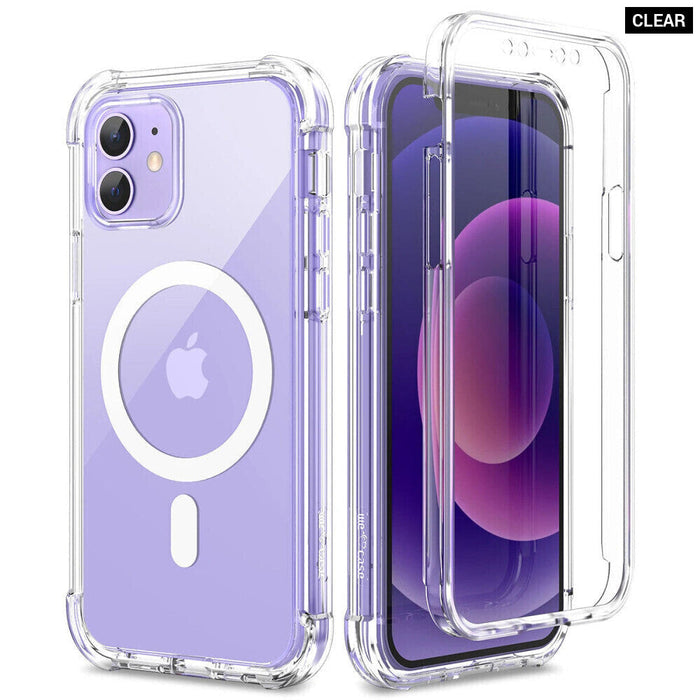 Iphone12 Pro 360 Full Body Clear Case With Built In Screen Protector