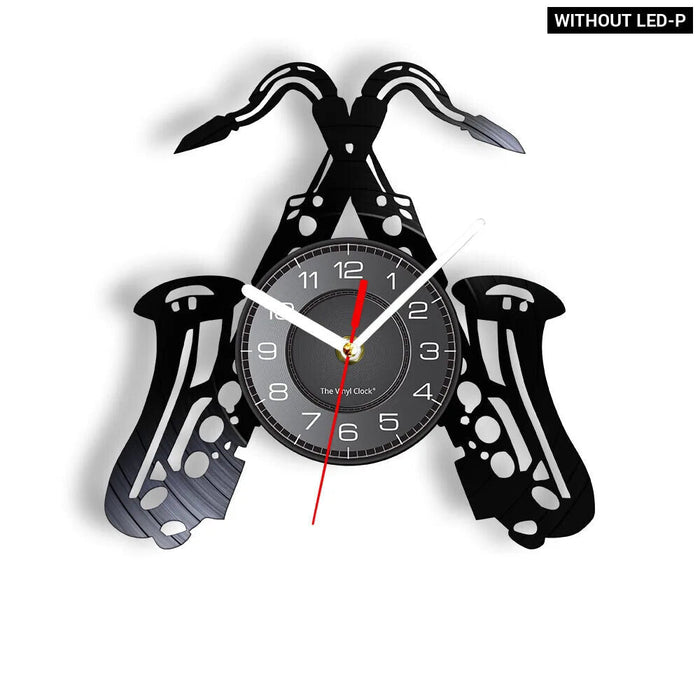 Silent Saxophone Vinyl Record Wall Clock