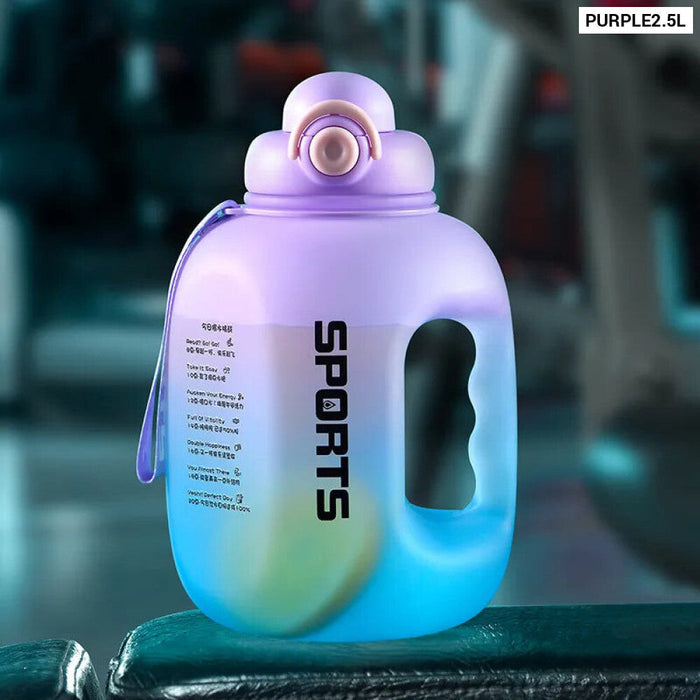 Portable Sport Water Bottle With Straw For Fitness And Travel