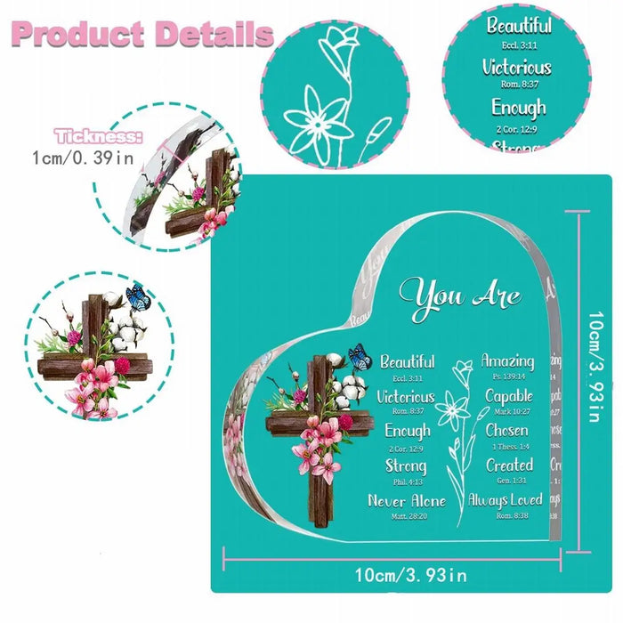 Encouraging Christian Gifts For Women Heart Shaped Plaque