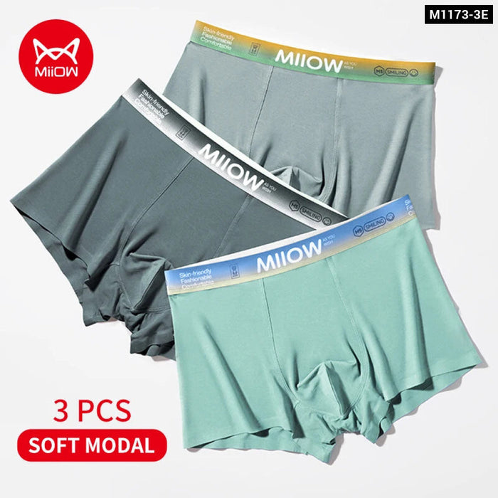 Pack Of 3 Antibacterial Modal Boxer Shorts For Men