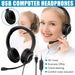 Usb Headset With Mic For Pc/laptop Noise Cancelling