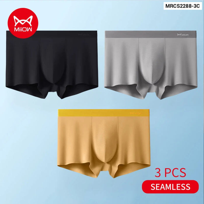 3 Piece Modal Silk Mens Boxer Shorts