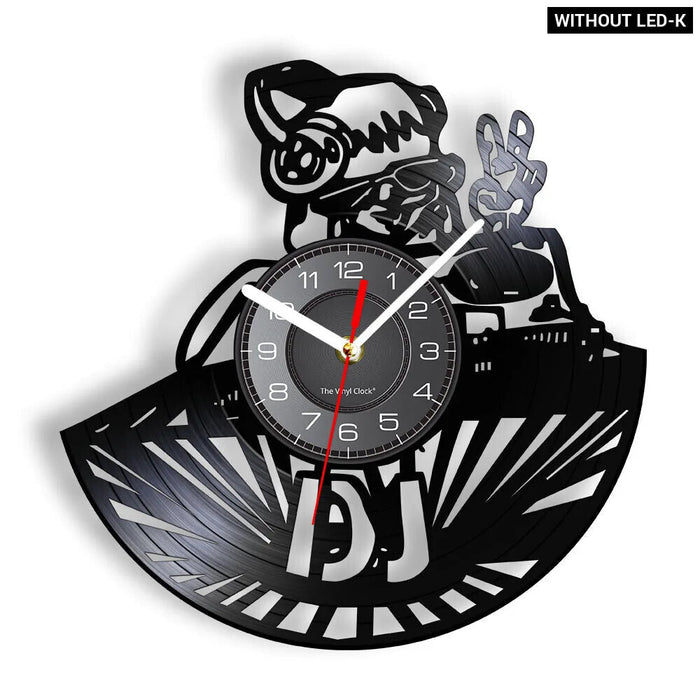 Retro Dj Vinyl Record Wall Clock For Music Lovers