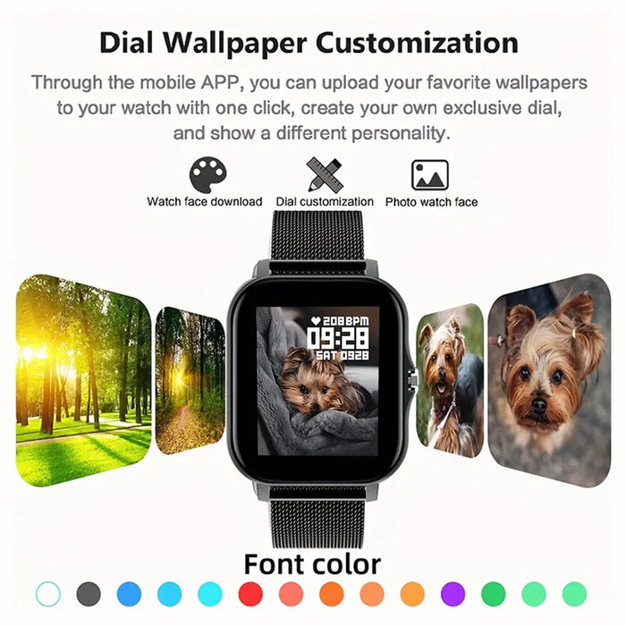 1.44 Colour Touch Smartwatch Bluetooth Custom Dial Fashion Mens Womens