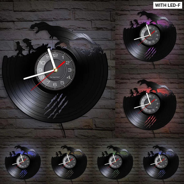 Jurassic T Rex Vinyl Record Wall Clock