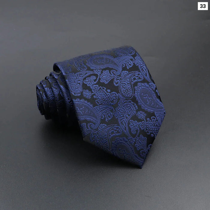 Blue Plaid Striped Tie 8Cm Classic Necktie For Mens Fashion For Daily Wear Weddings And Gifts