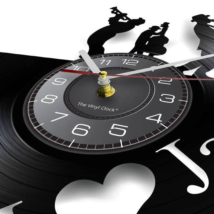 Handmade Jazz Music Vinyl Record Clock