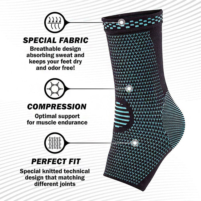 Breathable Sports Knitted Ankle Brace For Cycling Running