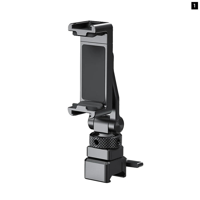 Metal Phone Tripod Mount With Cold Shoe & Nato Clamp For Dji Gimbals Iphone 15 Compatible