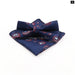 Blue Paisley Bowtie Set Polyester Skinny Pocket Square