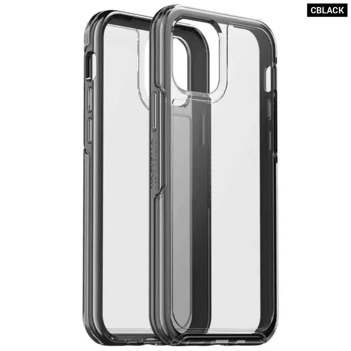 Boxsymmetry Clear/Black Case For Iphone 15/14/13/12/11 Pro Max